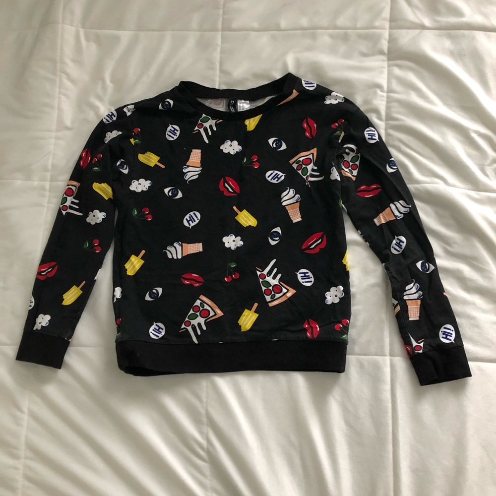 H&M Pop Art Sweater Dark